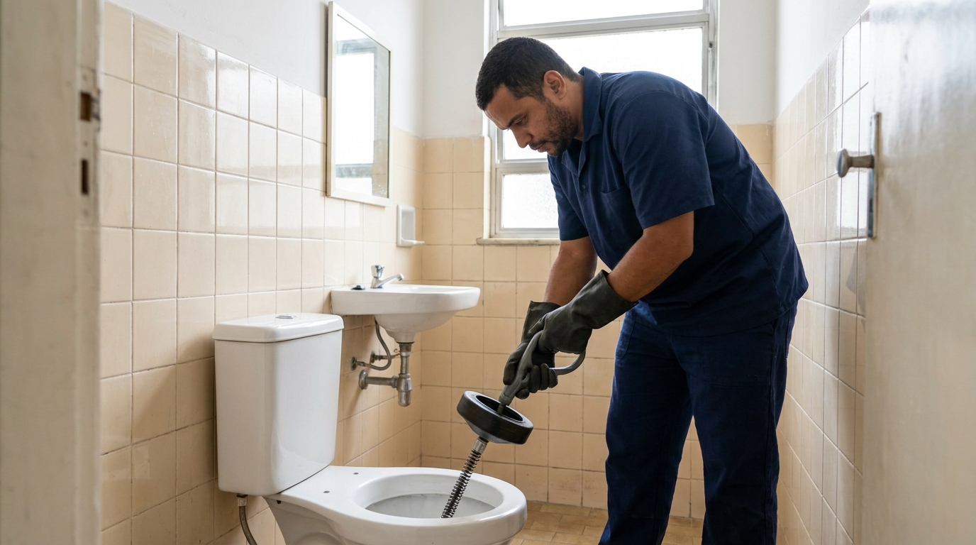 Desentupimento de vaso residencial em Sorocaba‑SP