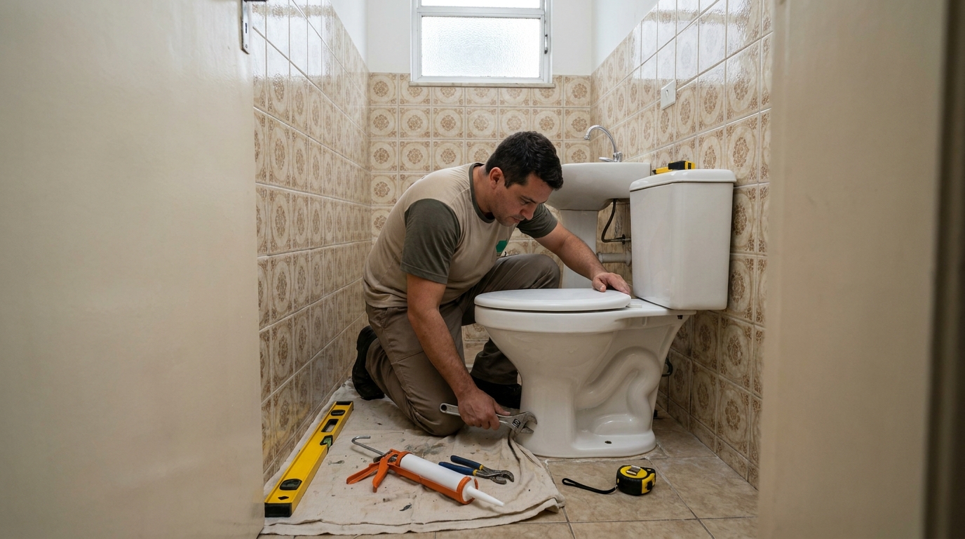 Instalação de vaso sanitário em Sorocaba‑SP